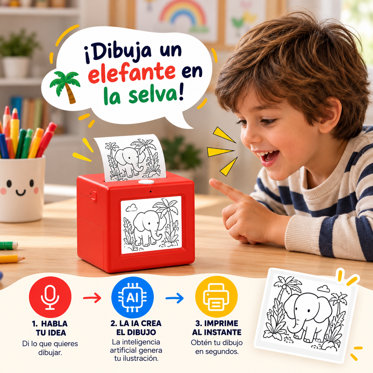 PrintyGo™ — Impresora de Pegatinas con IA y Voz